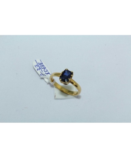 18 Kt Yellow Gold Ring Natural Blue Sapphire Gemstone Women’s | Save 33% - Rajasthan Living