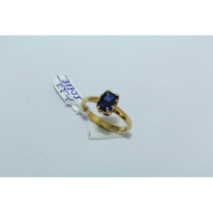 18 Kt Yellow Gold Ring Natural Blue Sapphire Gemstone Women’s | Save 33% - Rajasthan Living 5