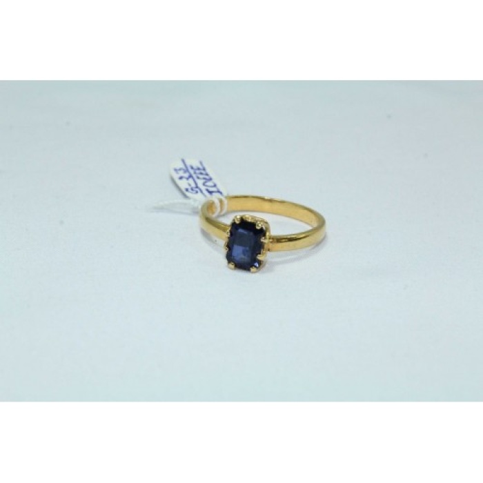 18 Kt Yellow Gold Ring Natural Blue Sapphire Gemstone Women’s | Save 33% - Rajasthan Living 9