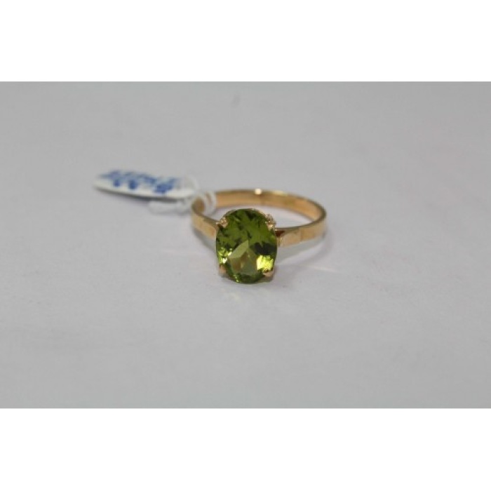 18 Kt Yellow Gold Ring With Real Green Peridot Gemstone | Save 33% - Rajasthan Living 12