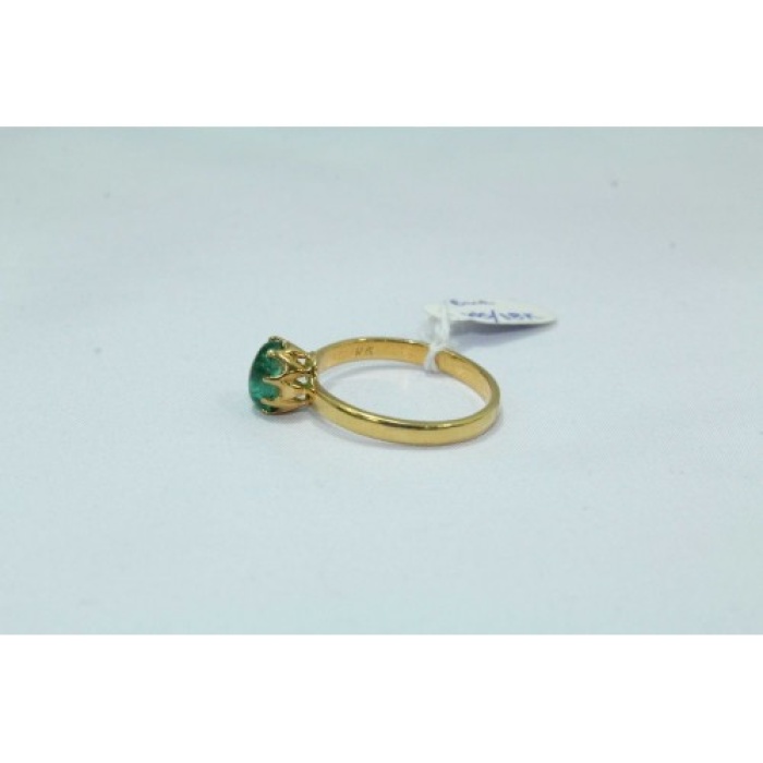 18 Kt Yellow Gold Ring Natural Cabochon Emerald Gemstone Women’s | Save 33% - Rajasthan Living 10