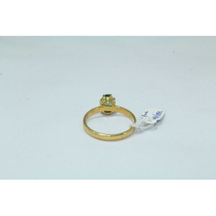 18 Kt Yellow Gold Ring Natural Cabochon Emerald Gemstone Women’s | Save 33% - Rajasthan Living 11