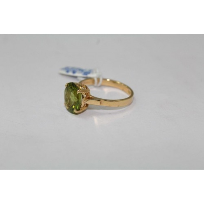 18 Kt Yellow Gold Ring With Real Green Peridot Gemstone | Save 33% - Rajasthan Living 13