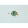 18Kt Yellow Gold Ring Natural Carved Emerald Stones Diamond | Save 33% - Rajasthan Living 18