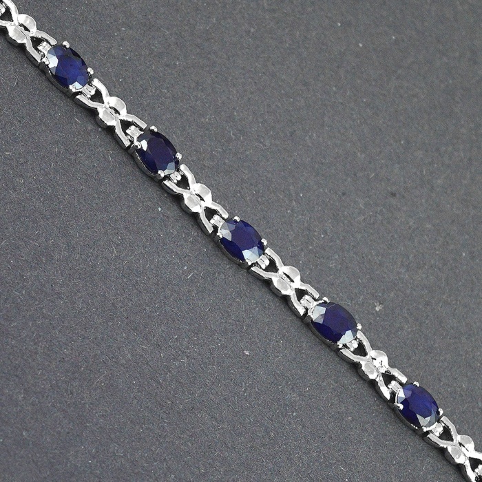 Natural Sapphire 925 Sterling Silver Bracelet | Save 33% - Rajasthan Living 6