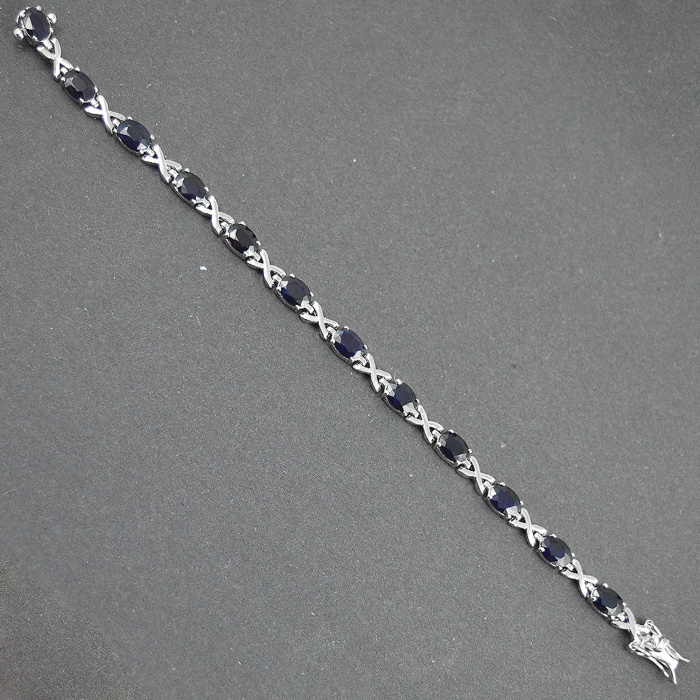 Natural Sapphire 925 Sterling Silver Bracelet | Save 33% - Rajasthan Living 7
