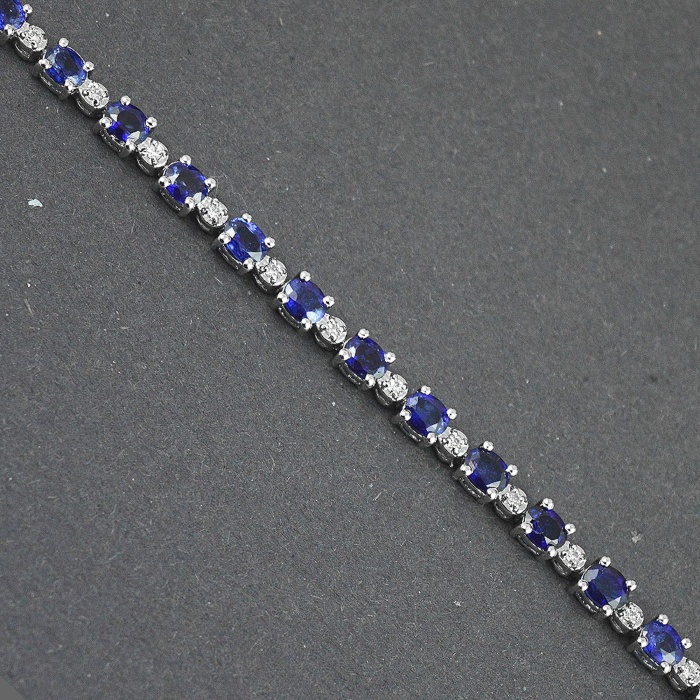 Natural Sapphire,cz 925 Sterling Silver Bracelet | Save 33% - Rajasthan Living 6