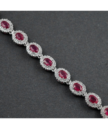 Natural Ruby,cz  925 Sterling Silver Bracelet | Save 33% - Rajasthan Living 3