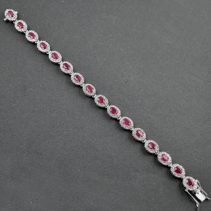 Natural Ruby,cz  925 Sterling Silver Bracelet | Save 33% - Rajasthan Living 7