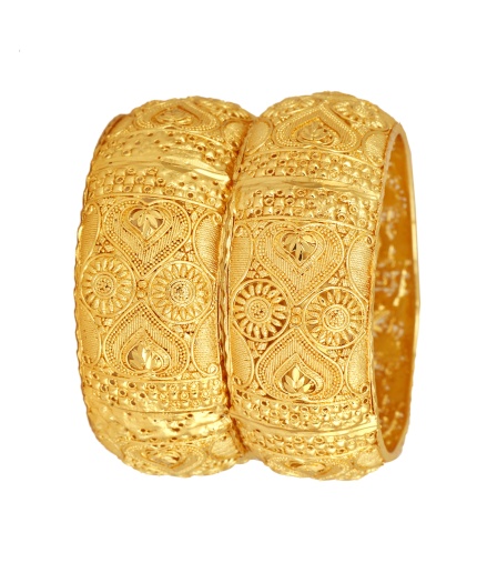 Brass Gold-Plated Bangle Set – Pack of 2 | Save 33% - Rajasthan Living