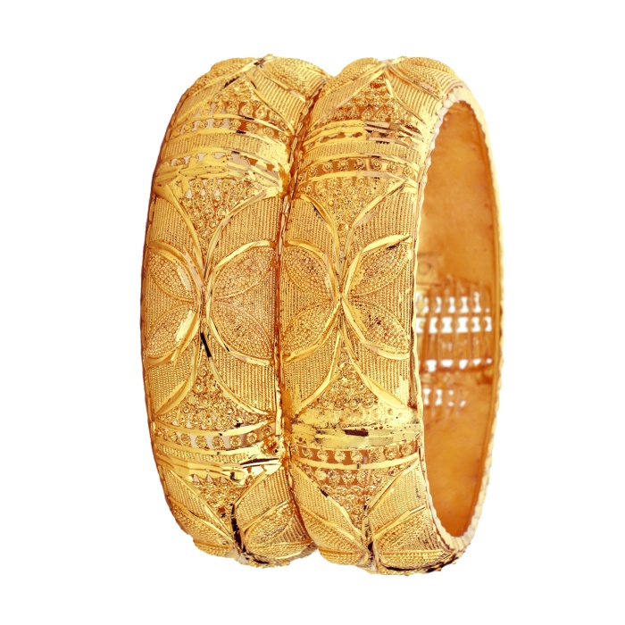 Brass Gold-Plated Bangle Set – Pack of 2 | Save 33% - Rajasthan Living 9
