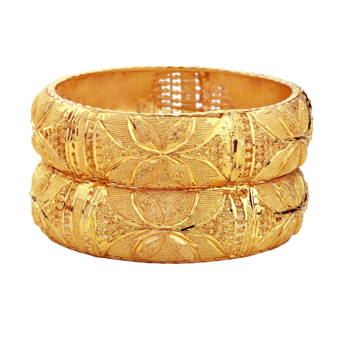 Brass Gold-Plated Bangle Set – Pack of 2 | Save 33% - Rajasthan Living 8