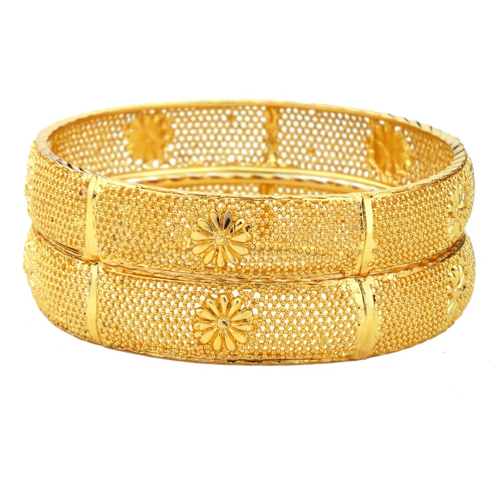 Brass Gold-Plated Bangle Set – Pack of 2 | Save 33% - Rajasthan Living 7