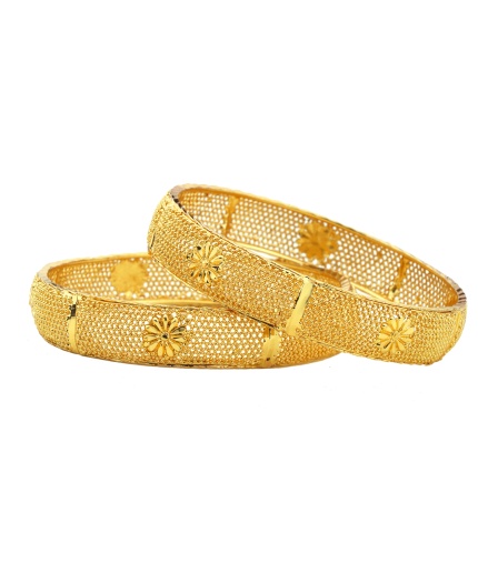 Brass Gold-Plated Bangle Set – Pack of 2 | Save 33% - Rajasthan Living 3