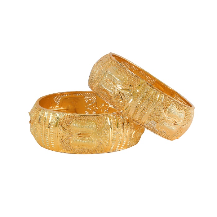 Brass Gold-Plated Bangle Set – Pack of 2 | Save 33% - Rajasthan Living 5