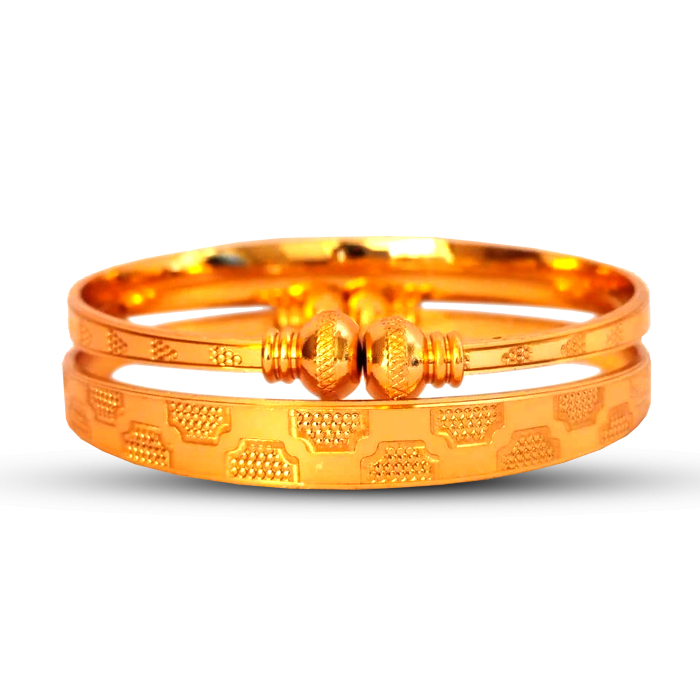 Brass Gold-Plated Bangle Set – Pack of 2 | Save 33% - Rajasthan Living 5
