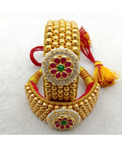 Brass Gold-Plated Bangle Set – Pack of 2 | Save 33% - Rajasthan Living 3