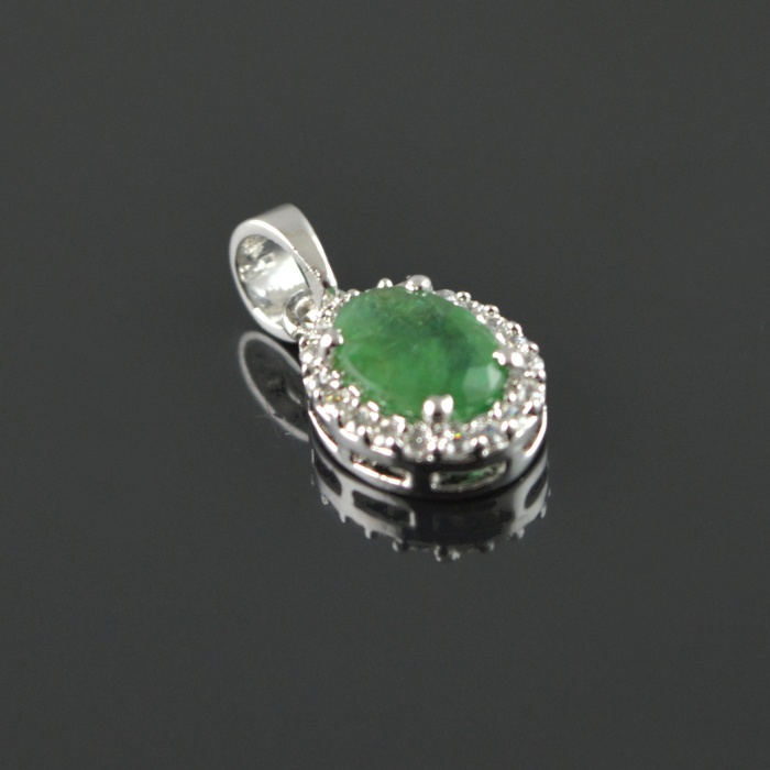Natural Emerald, Zircon 925 Sterling Silver Ring Set | Save 33% - Rajasthan Living 8