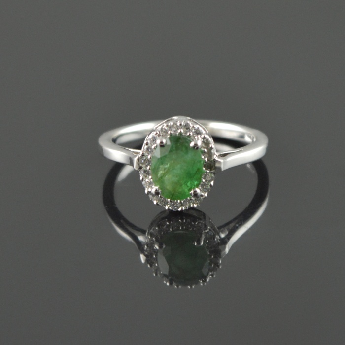 Natural Emerald, Zircon 925 Sterling Silver Ring Set | Save 33% - Rajasthan Living 6