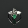 Natural Emerald, Zircon 925 Sterling Silver Ring Set | Save 33% - Rajasthan Living 11