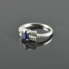 Natural Sapphire/Zircon 925 Sterling Silver Ring Set | Save 33% - Rajasthan Living 13