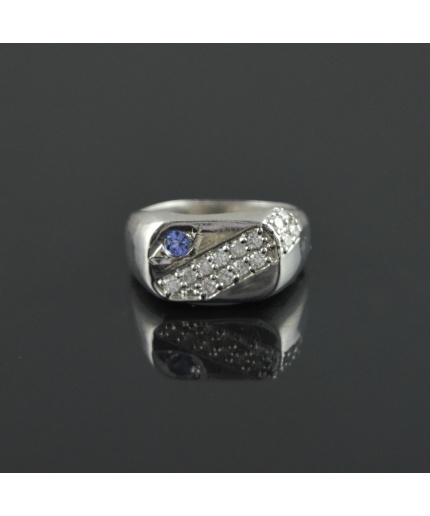 Natural Tenzanite/Zircon 925 Sterling Silver Ring Set | Save 33% - Rajasthan Living 3