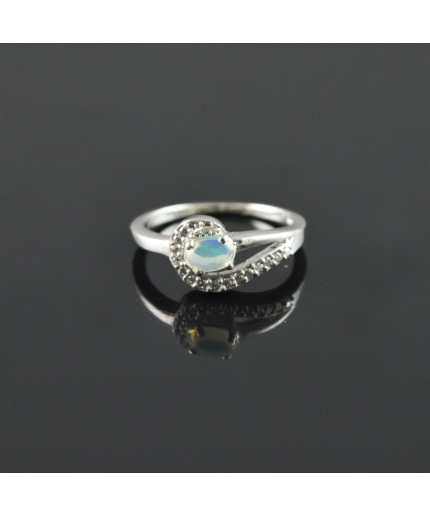 Natural Opal / Zircon 925 Sterling Silver Ring Set | Save 33% - Rajasthan Living 3