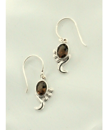 925 Sterling Silver Smokey Topaz Earring | Save 33% - Rajasthan Living 3