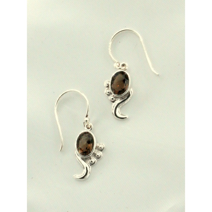 925 Sterling Silver Smokey Topaz Earring | Save 33% - Rajasthan Living 6