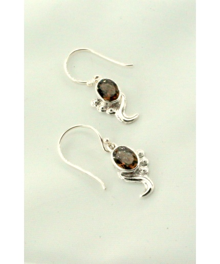 925 Sterling Silver Smokey Topaz Earring | Save 33% - Rajasthan Living