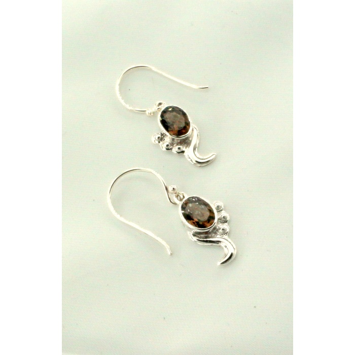 925 Sterling Silver Smokey Topaz Earring | Save 33% - Rajasthan Living 5