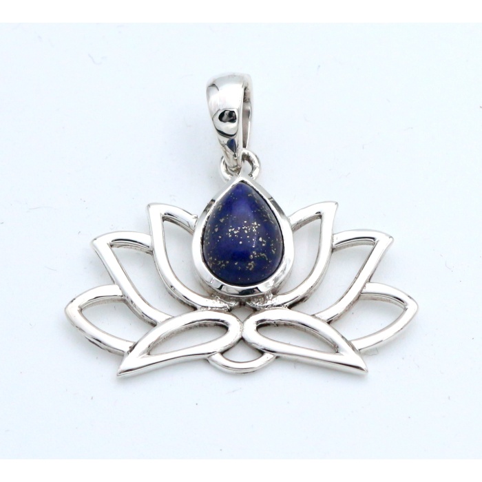 925 Sterling Silver Lapis Lazuli Pendant | Save 33% - Rajasthan Living 5