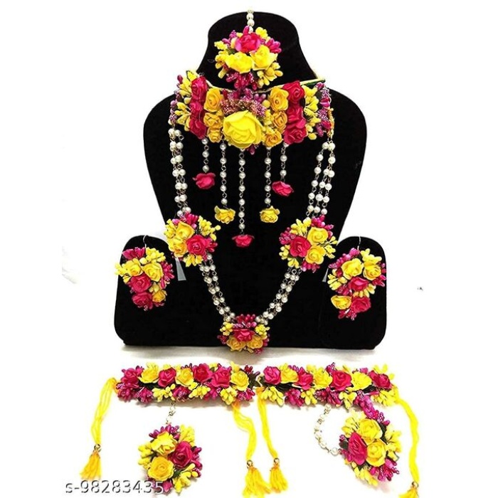 Flower Jewellery For Haldi Customised Jewellery | Save 33% - Rajasthan Living 5