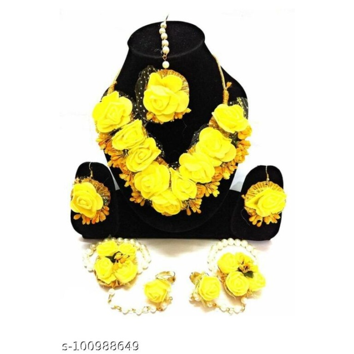 Flower Jewellery Set For Haldi | Save 33% - Rajasthan Living 5