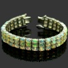 Natural Ethiopian Opal Gemstone 925 Sterling Silver Three Tennis Bracelet | Save 33% - Rajasthan Living 10