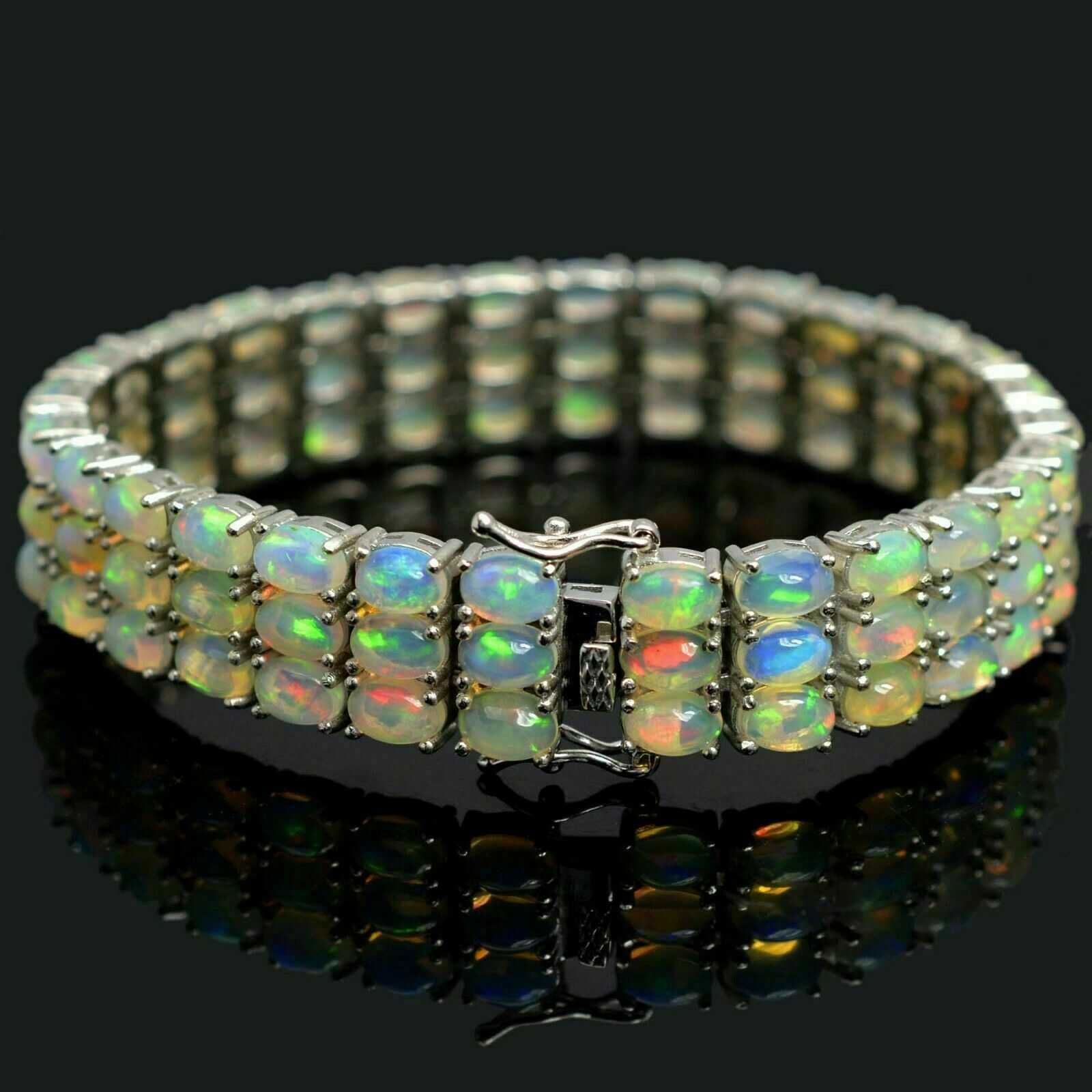 AMANDA PEARL // Green Faceted Opal Bracelet