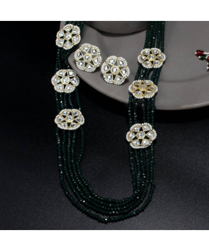 Indian Flower Long Set, Indian Jewelry, Bollywood Jewelry, Pakistani Jewelry Indian Wedding Necklace, Bridal Choker, Kundan Necklace, Choker | Save 33% - Rajasthan Living