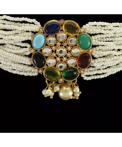 Indian Kundan Choker/ Indian Jewelry/ Indian Necklace/ Indian Choker/ Indian Wedding Necklace Set/ Ad Jewellery / cz Jewellery / Diwali Sale | Save 33% - Rajasthan Living 7