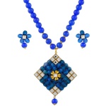 Indian Necklace Set With Unique Blue Colour and a Earring Pair, Jewelry Set/indian Jewelry/wedding Jewelry for Girls and Woman | Save 33% - Rajasthan Living 13