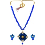 Indian Necklace Set With Unique Blue Colour and a Earring Pair, Jewelry Set/indian Jewelry/wedding Jewelry for Girls and Woman | Save 33% - Rajasthan Living 14
