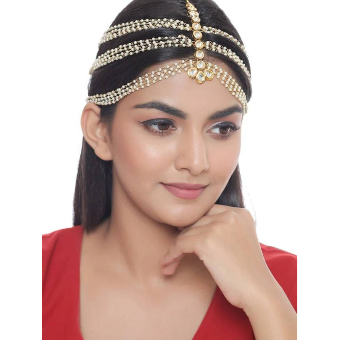 Kundan Head Band/sheesh Phool Tikka/indian Bridal Matha Patti/sheesh Patti/matha Phool/kundan Indian Jewelry/indian Bridal Jewelry/pakistani | Save 33% - Rajasthan Living 5