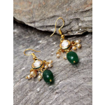 New Round Kundan Earrings With Green Moti, Casual Earring, Light Weight Earring, Anniversary Earring, Wedding Jewellery, Traditional Earring | Save 33% - Rajasthan Living 9