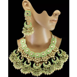 Sabyasachi Inspired Designer Kundan Set, Green Kundan Choker, Kundan Bridal Choker Set, Customizable Kundan Bridal Sets, Royal Kundan Sets | Save 33% - Rajasthan Living 17