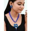 Indian Necklace Set With Unique Blue Colour and a Earring Pair, Jewelry Set/indian Jewelry/wedding Jewelry for Girls and Woman | Save 33% - Rajasthan Living 10