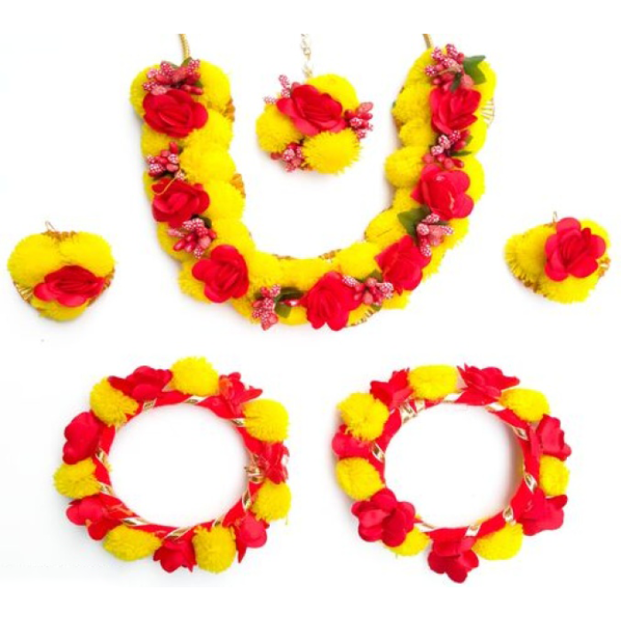 Flower Jewellery for Wedding Function, Haldi Function, Artificial Jewellery | Save 33% - Rajasthan Living 5