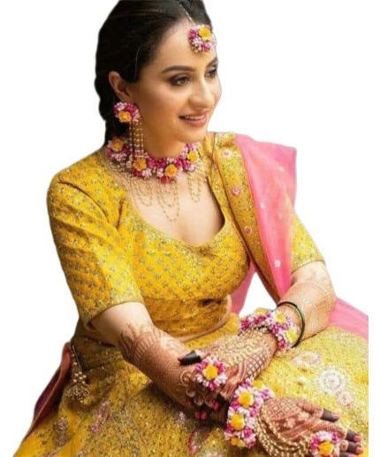 Bridal Floral Jewellery Haldi Dulhan | Save 33% - Rajasthan Living