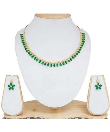 Jewelry Set and Matching Earring Set With Green Crystals, and With Green Enamel | Save 33% - Rajasthan Living