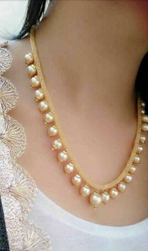 Lovely Peral Necklaces/earring Set Women and Girl With Classic White Gold Colour | Save 33% - Rajasthan Living 13