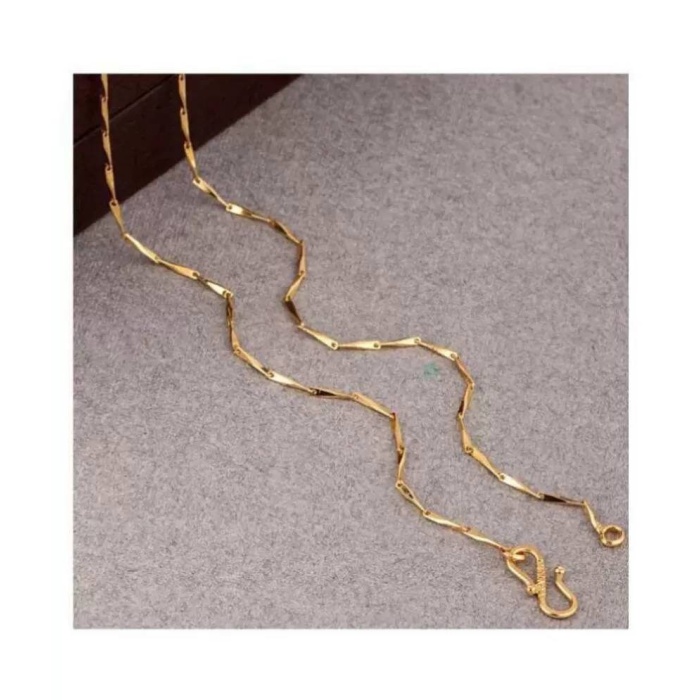 On Sale Classic Gold Plated Chain for Women and Girls Stylish Latest Design Chain Gift for Her, Necklace Chain, Indian Jewellery, Lite Chain | Save 33% - Rajasthan Living 11