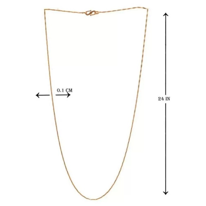On Sale Classic Gold Plated Chain for Women and Girls Stylish Latest Design Chain Gift for Her, Necklace Chain, Indian Jewellery, Lite Chain | Save 33% - Rajasthan Living 12